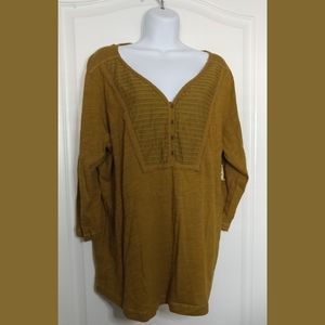 NWT Eddie Bauer XXL bronze 3/4 sleeve top